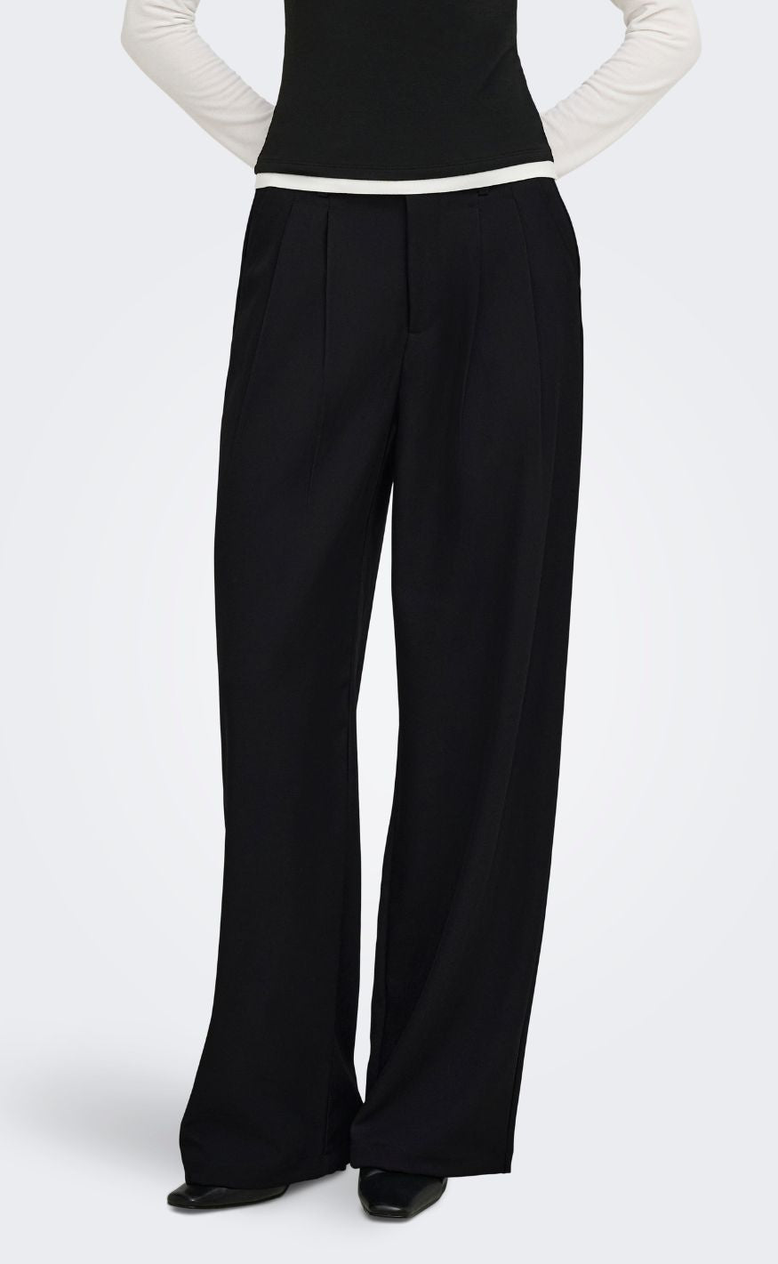 ONLY Bukser - Miles Pleat - Black
