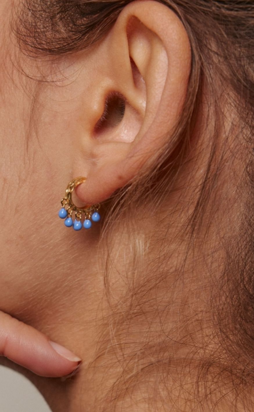 ENAMEL Copenhagen Øreringer - Astrid - Cornflower