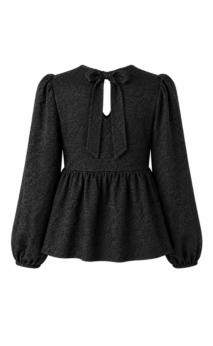 Say INA Copenhagen Bluse - Alia - Black Flower