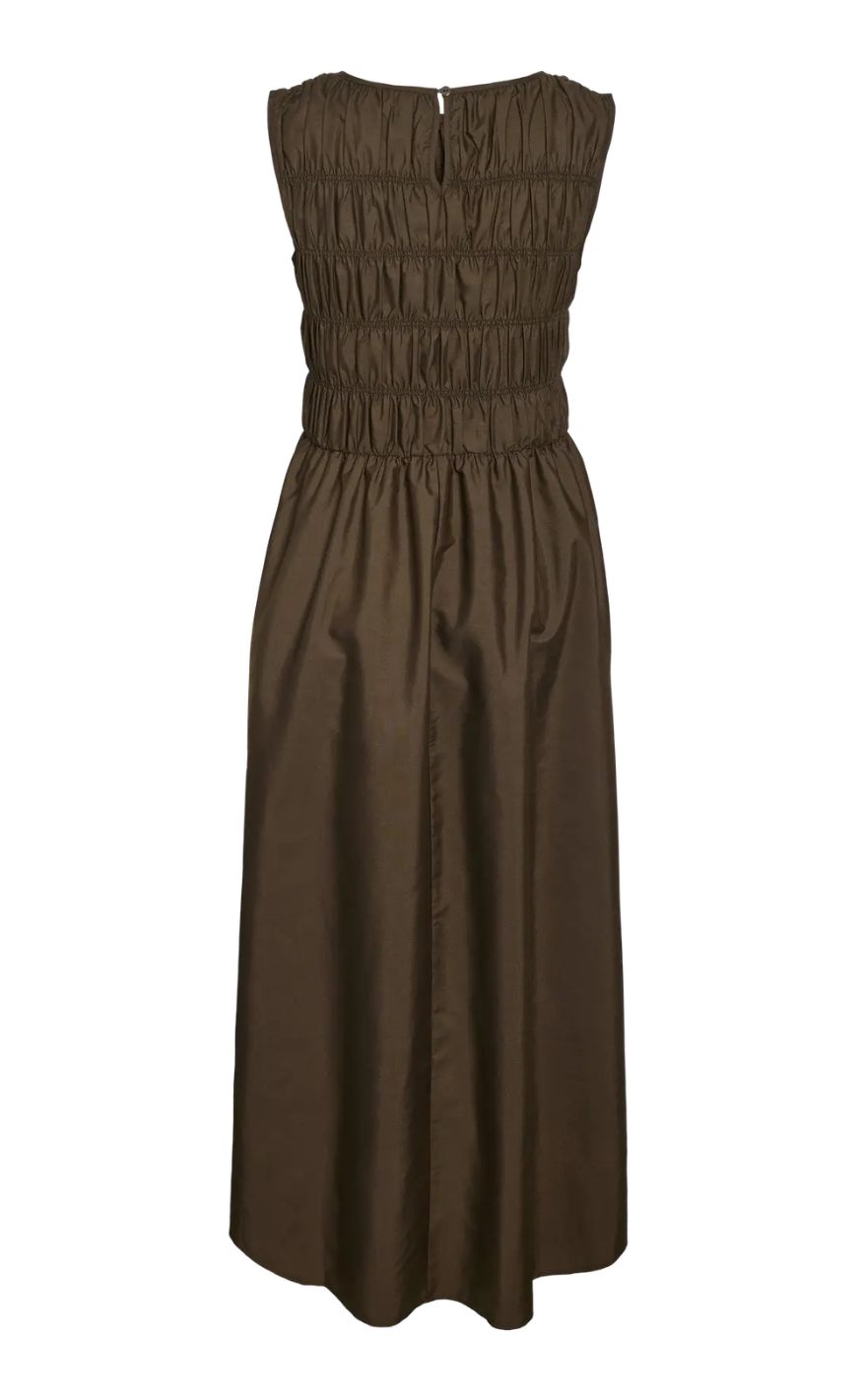 Noisy May Kjole - Fjola Midi - Chocolate Brown