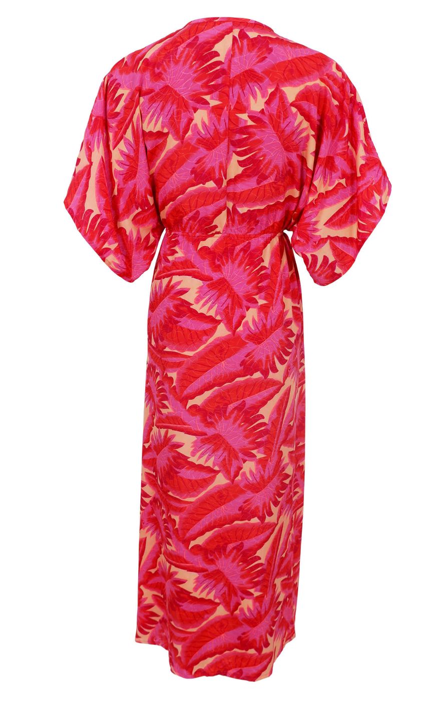 Black Colour Kjole - Luna Long V-neck - Epic Pink