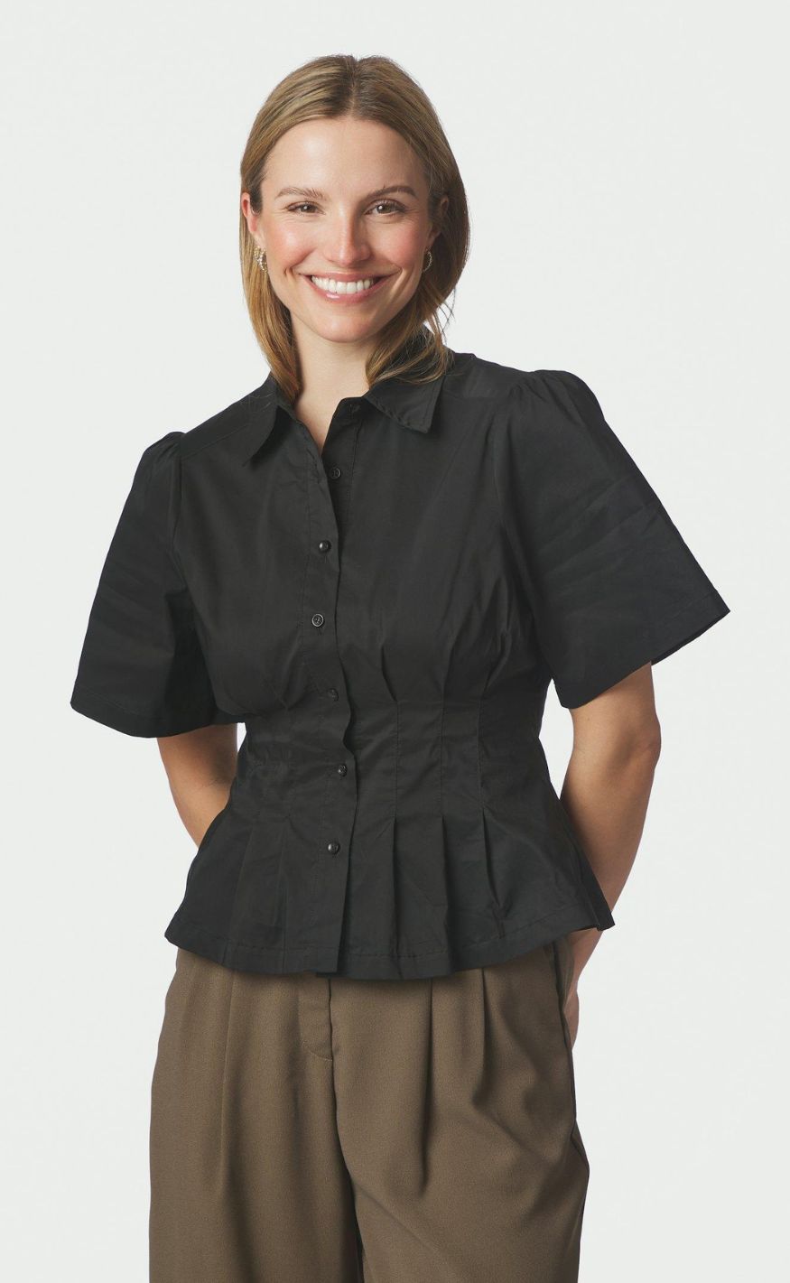 Neo Noir Skjorte - Balara Poplin - Black