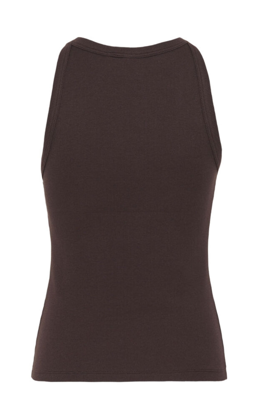 Gestuz Topp - Drew Logo Tank 2.0 - Deep Plum