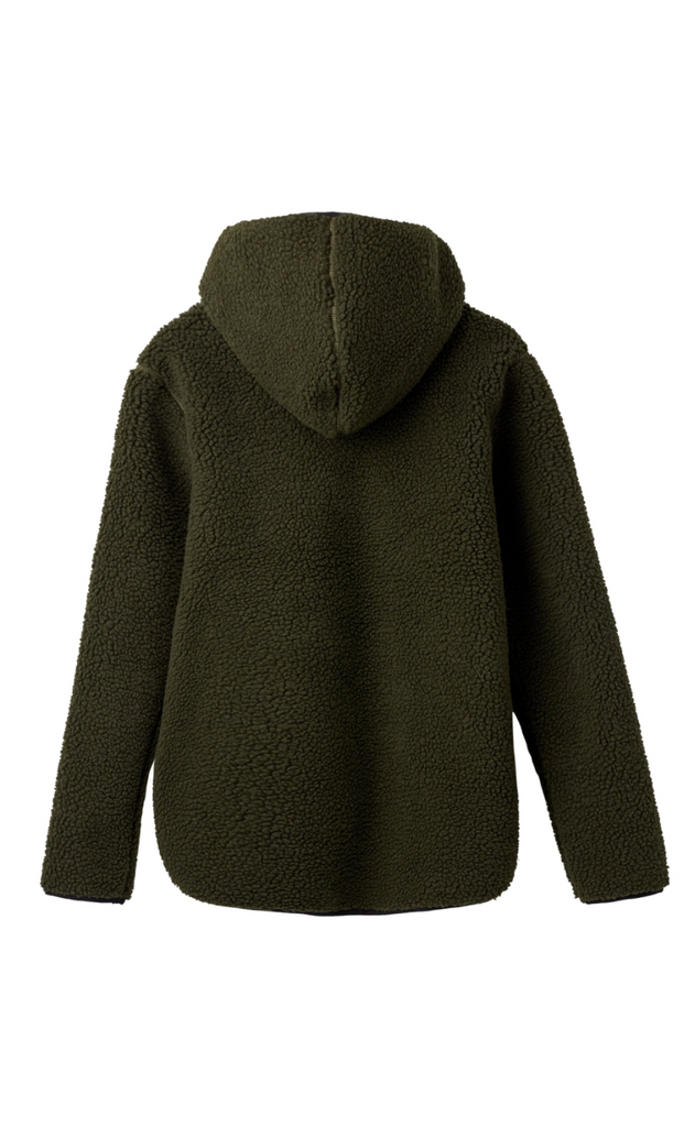 H2O Jakke - Langli Hooded Pile - Army