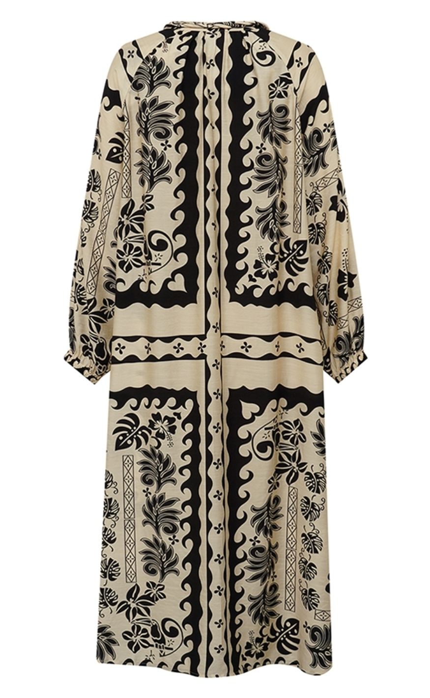 Gossia Kjole - Magny - Black Creme Print