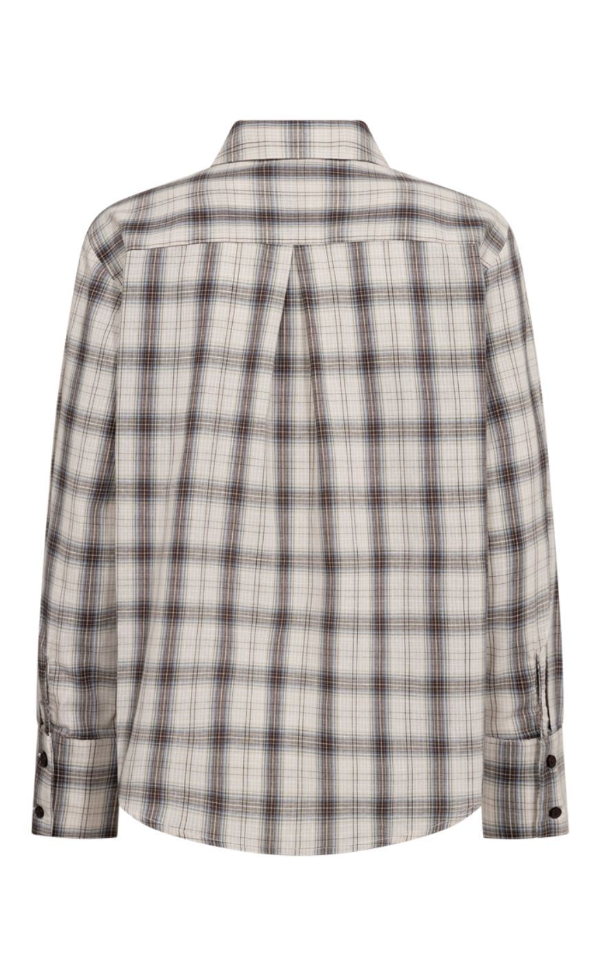 Freequent Skjorte - Nerissa - Moonbeam w. Chambray Blue