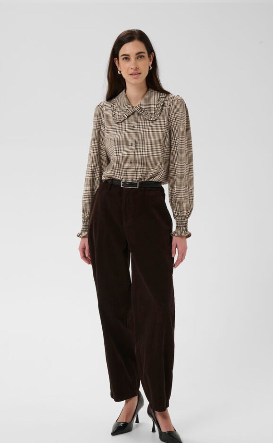 Culture Skjorte - Birsen - Black Check