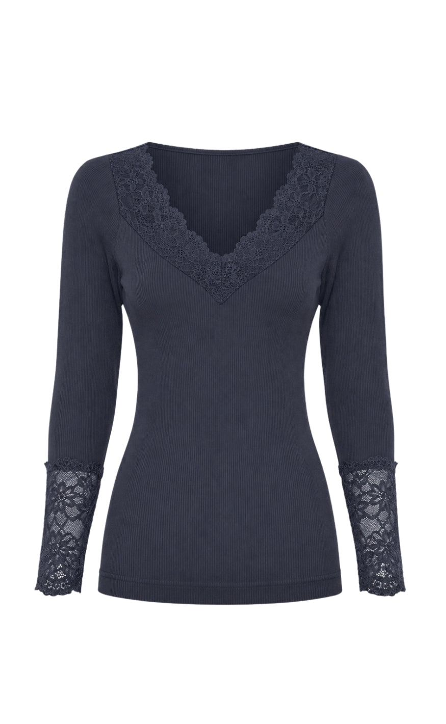 Tim & Simonsen Bluse - Belen Costina Lace - Antracite