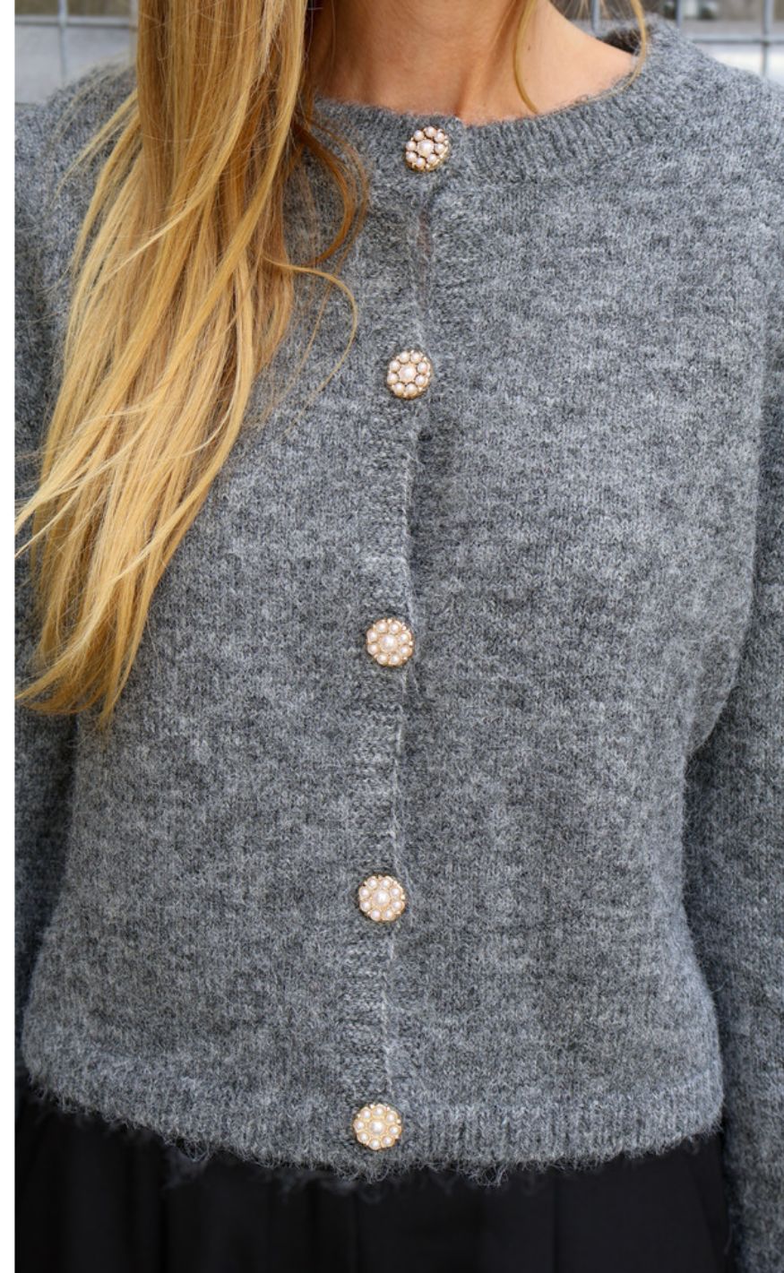 A-View Cardigan - Lissi - Medium Grey Melange