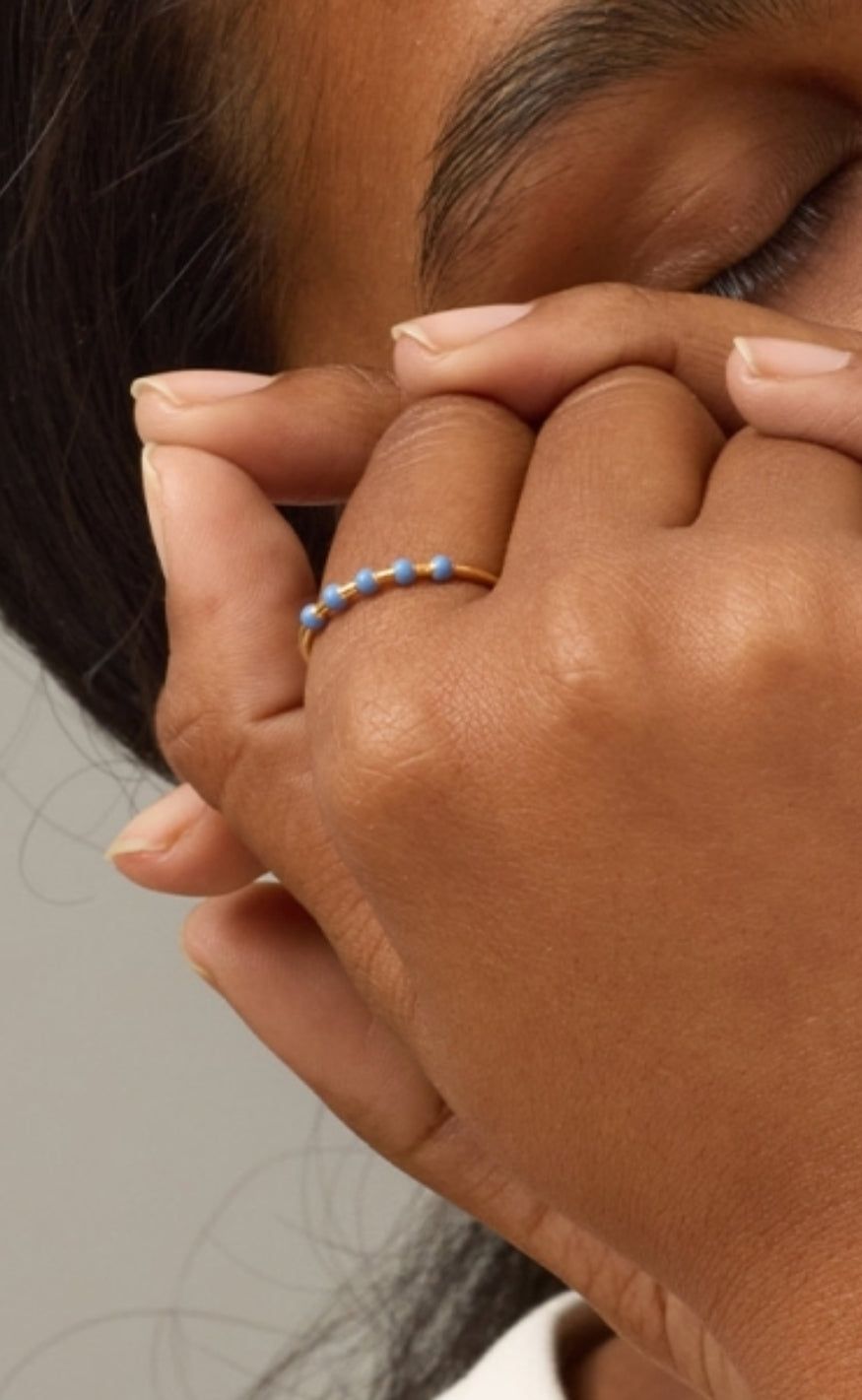 ENAMEL Copenhagen Ring - Lola - Cornflower