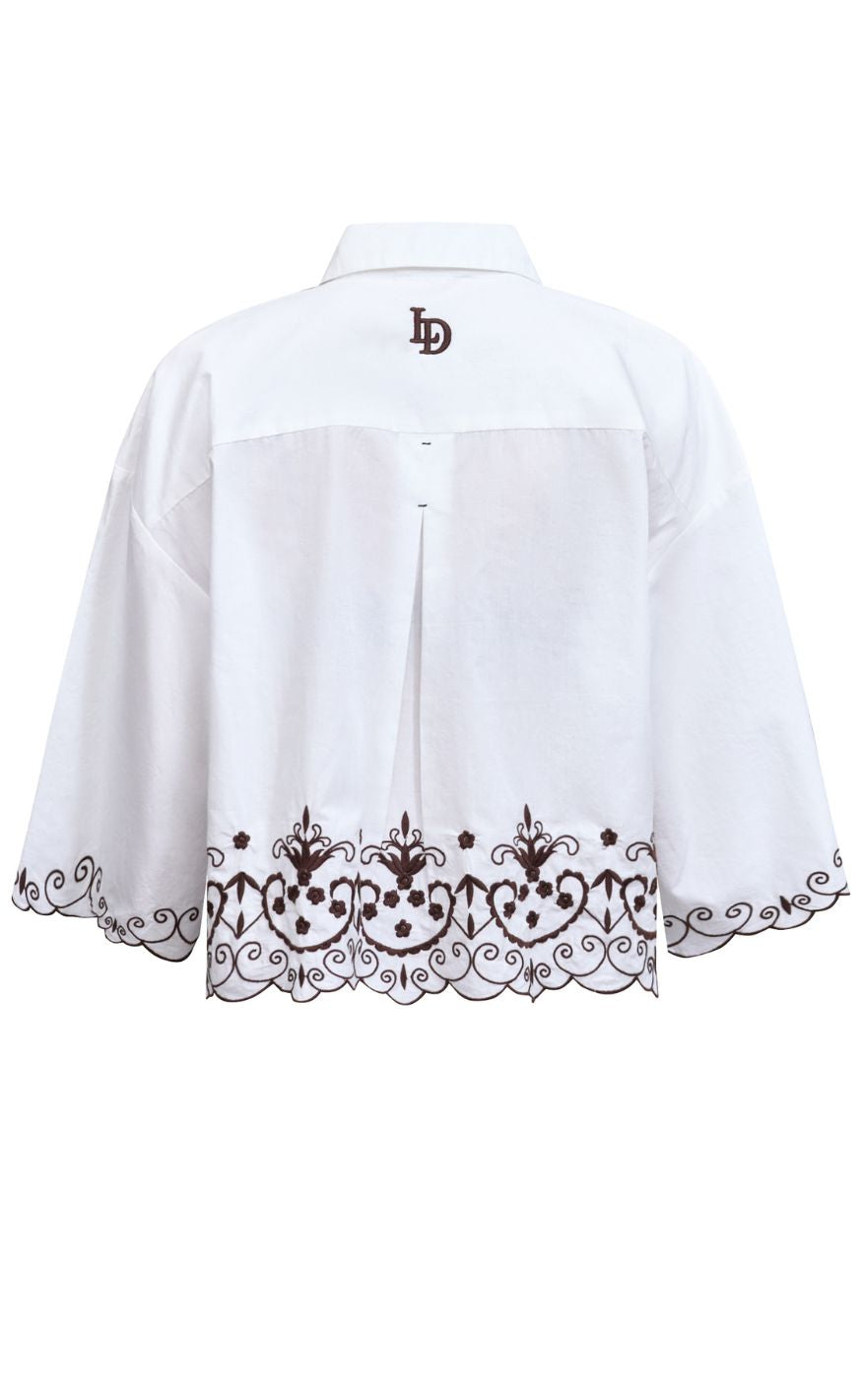 Love & Divine Skjorte - Love1546 - White/Brown