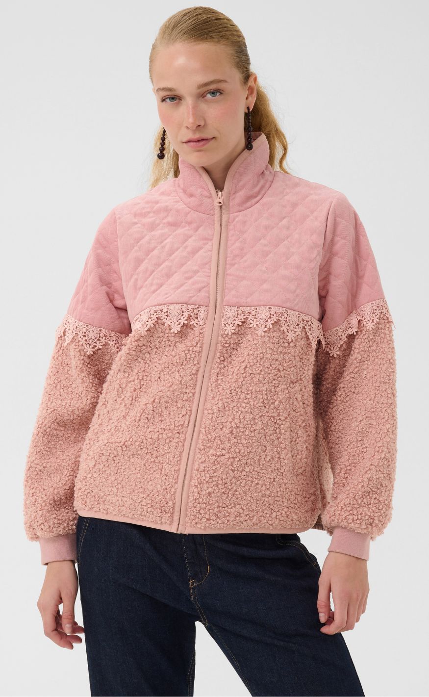 Culture Jakke - Lenia Catina Teddy - Pale Mauve