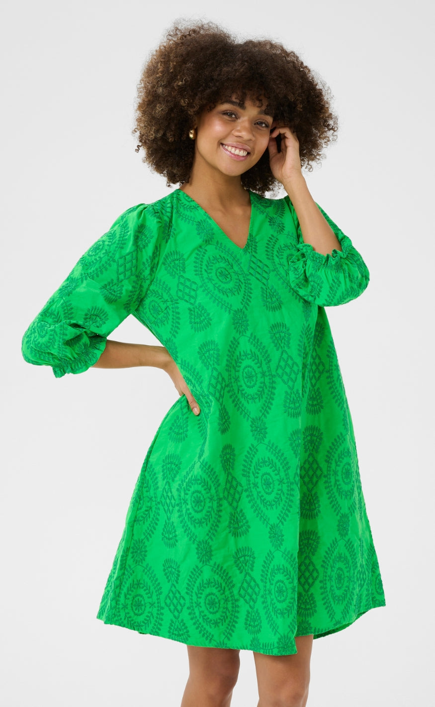 Culture Kjole - Tia - Green/Green