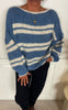 Marta Du Chateau Strikkegenser - Avellina - Jeans/Beige