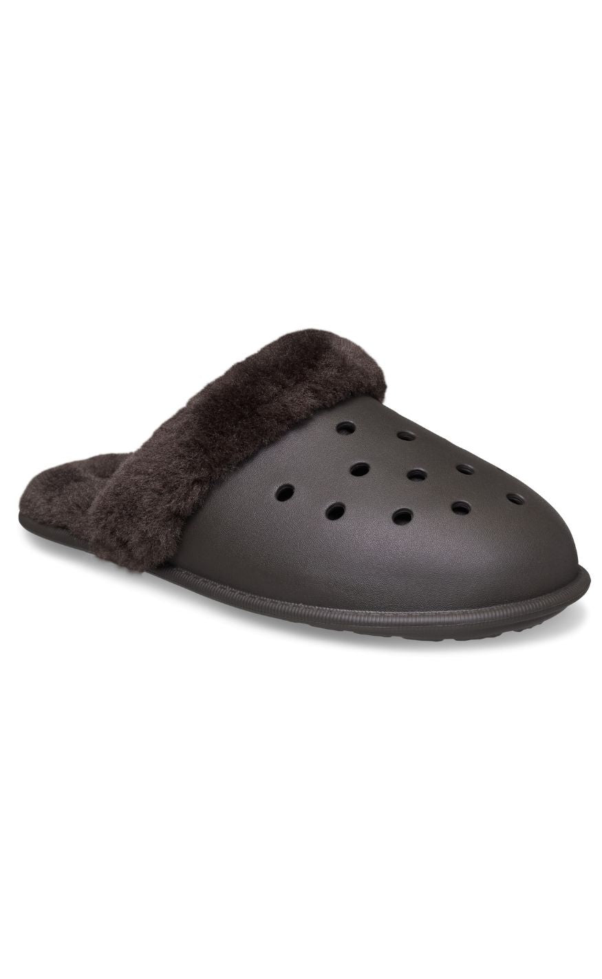 Crocs Træsko - Classic Fuzz Scuff - Dark Cocoa