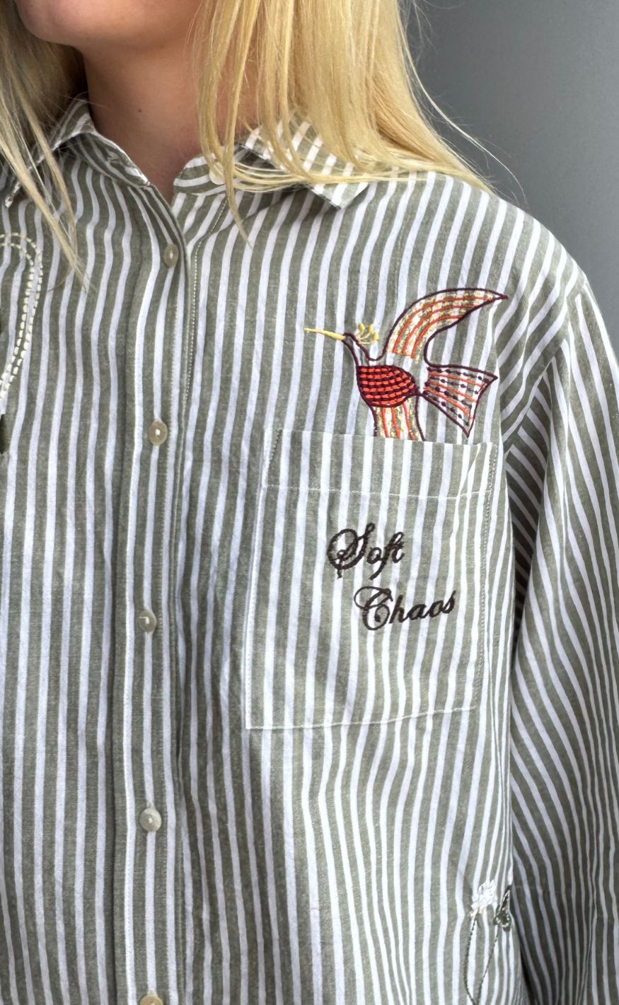 Love & Divine Skjorte - love1562-1 - Khaki Stripes