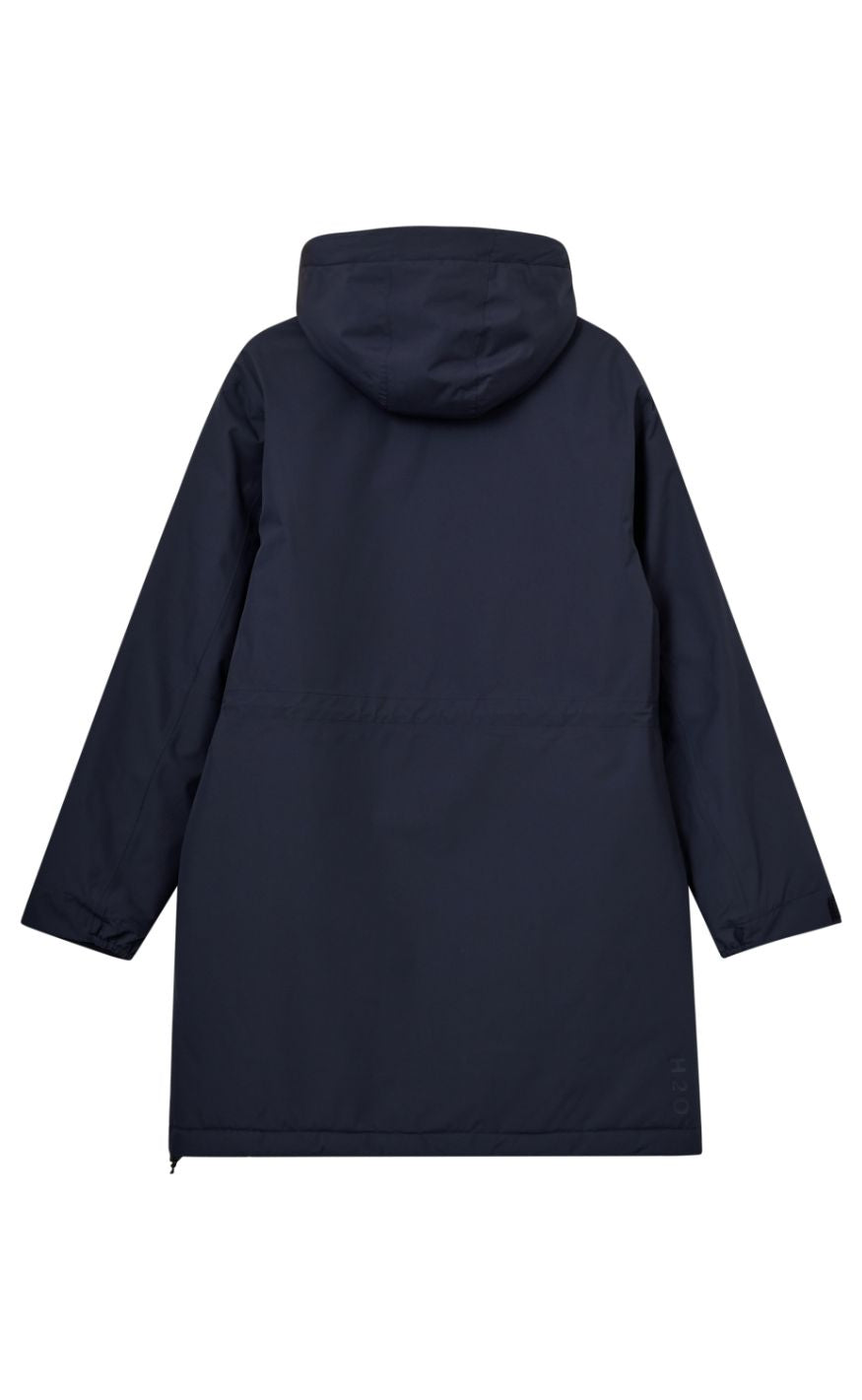 H2O Jakke - Læsø Padded Long - Navy