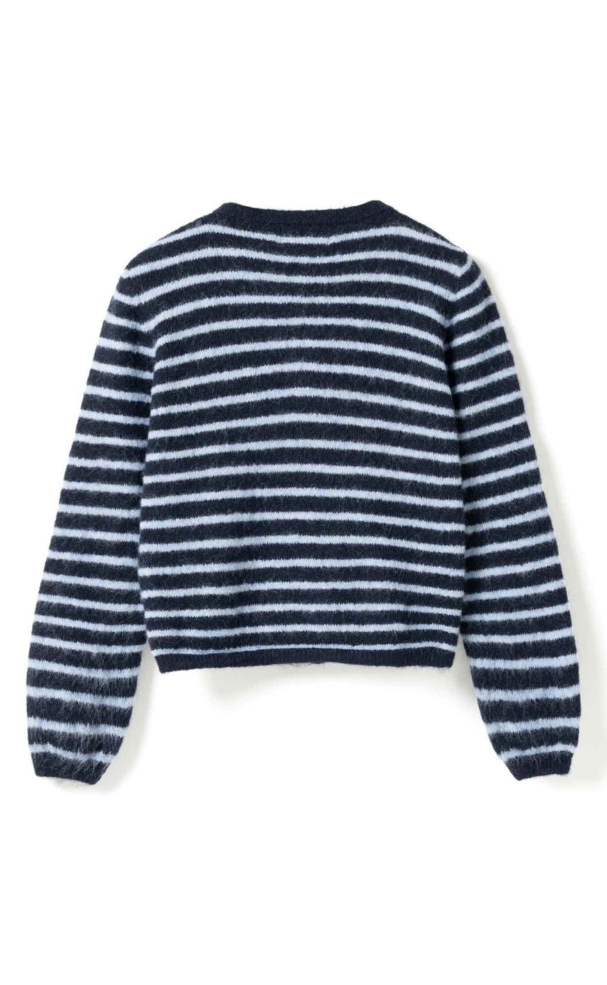 Noella Cardigan - Metrice - Blue Stripe