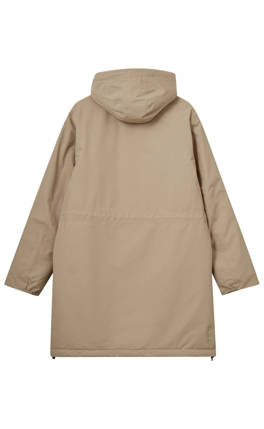 H2O Jakke - Læsø Padded Long - Warm Grey