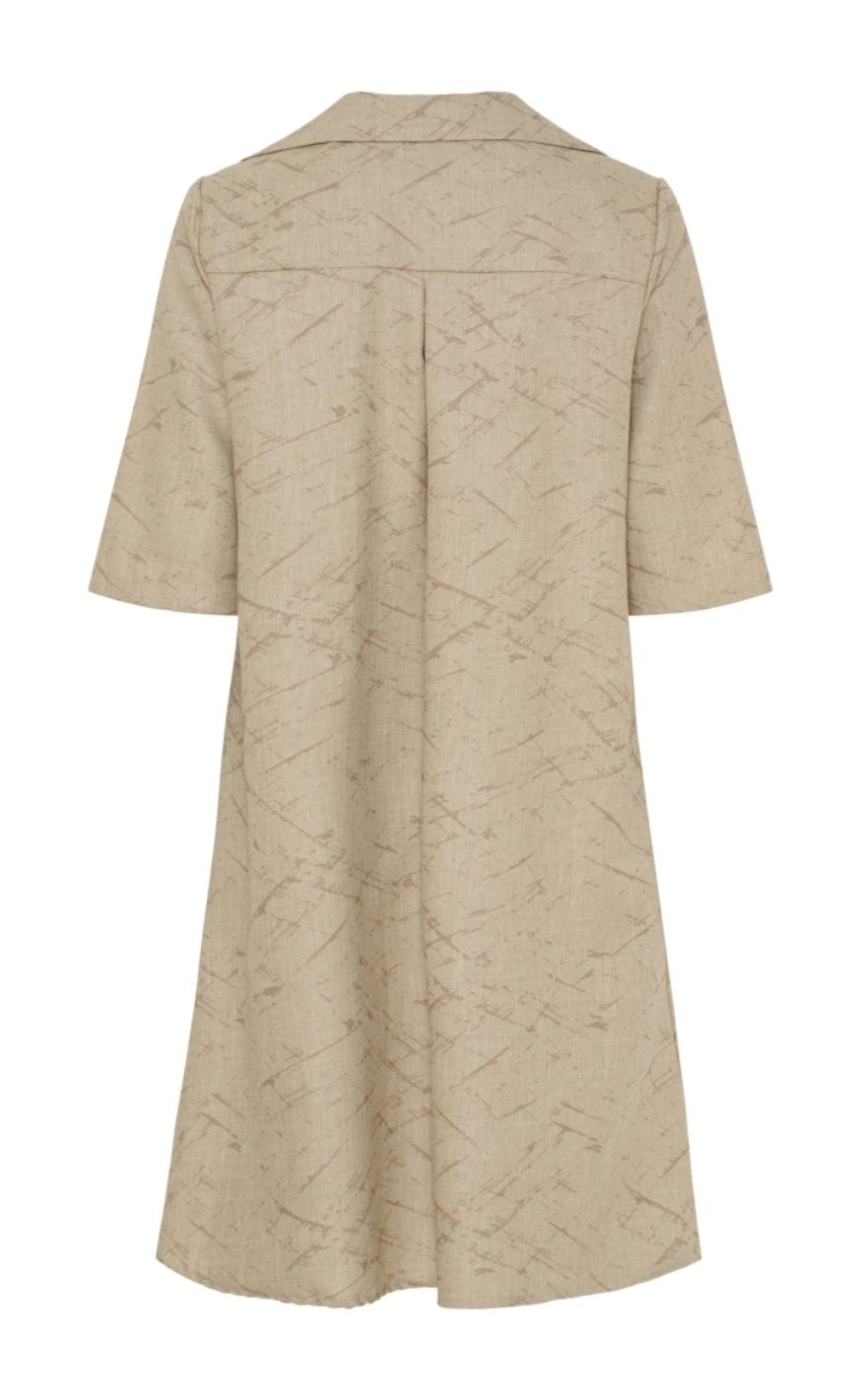 Marta Du Chateau Kjole - Bernice - Camel Print