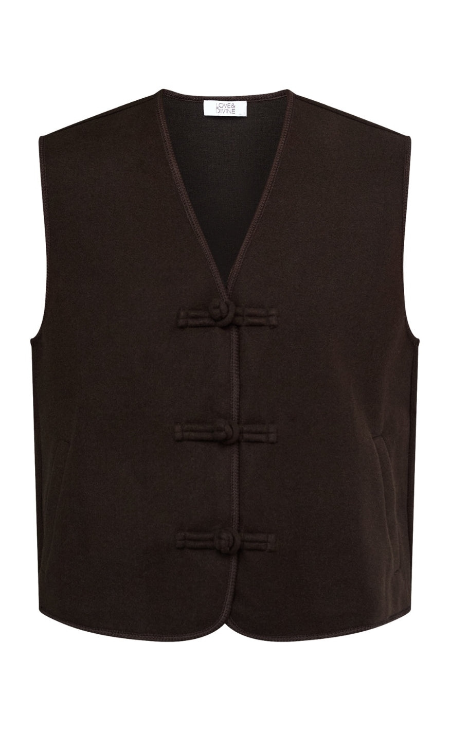 Love & Divine Vest - Love1665 - D. Chocolate