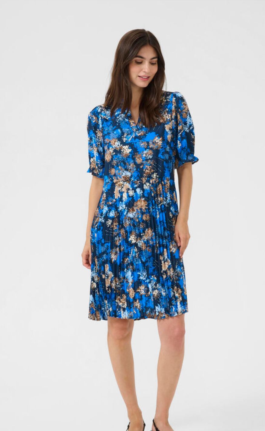 Culture Kjole - Paddy Betty Short - Blue Flower