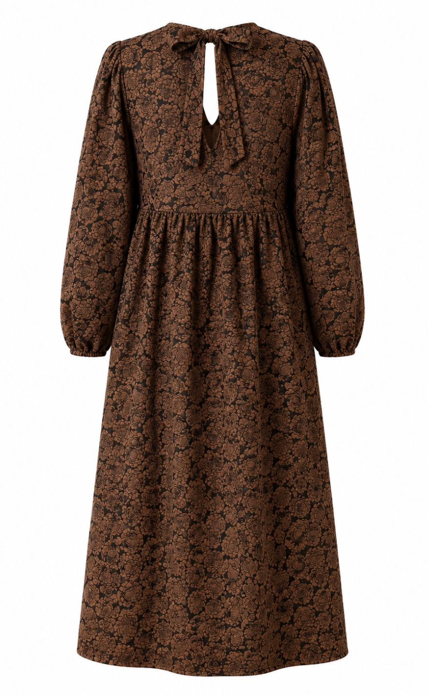 Say INA Copenhagen Kjole - Alia - Brown Flower