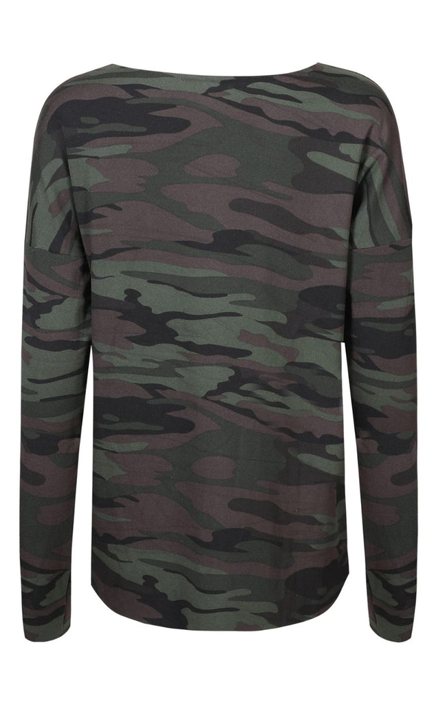 Liberte Topp - Alma Fleece - Dusty Camo Dark Brown