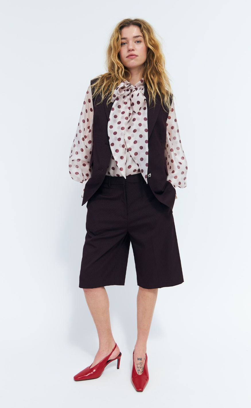 Cras Skjorte - Ethel - Grape Dot