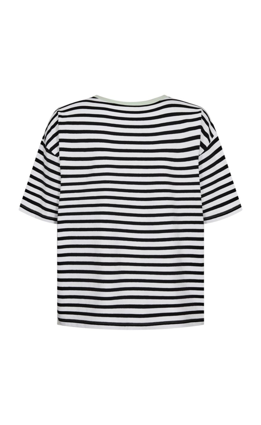 Freequent T-Shirt - Fenjal - Brilliant White w. Black