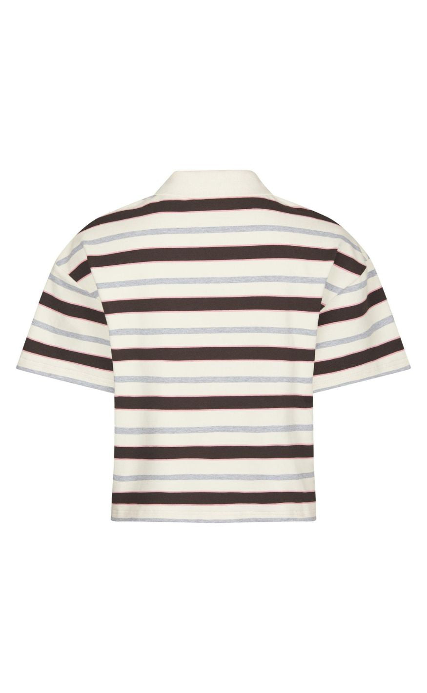 Neo Noir Bluse - Vennera Polo - Grey