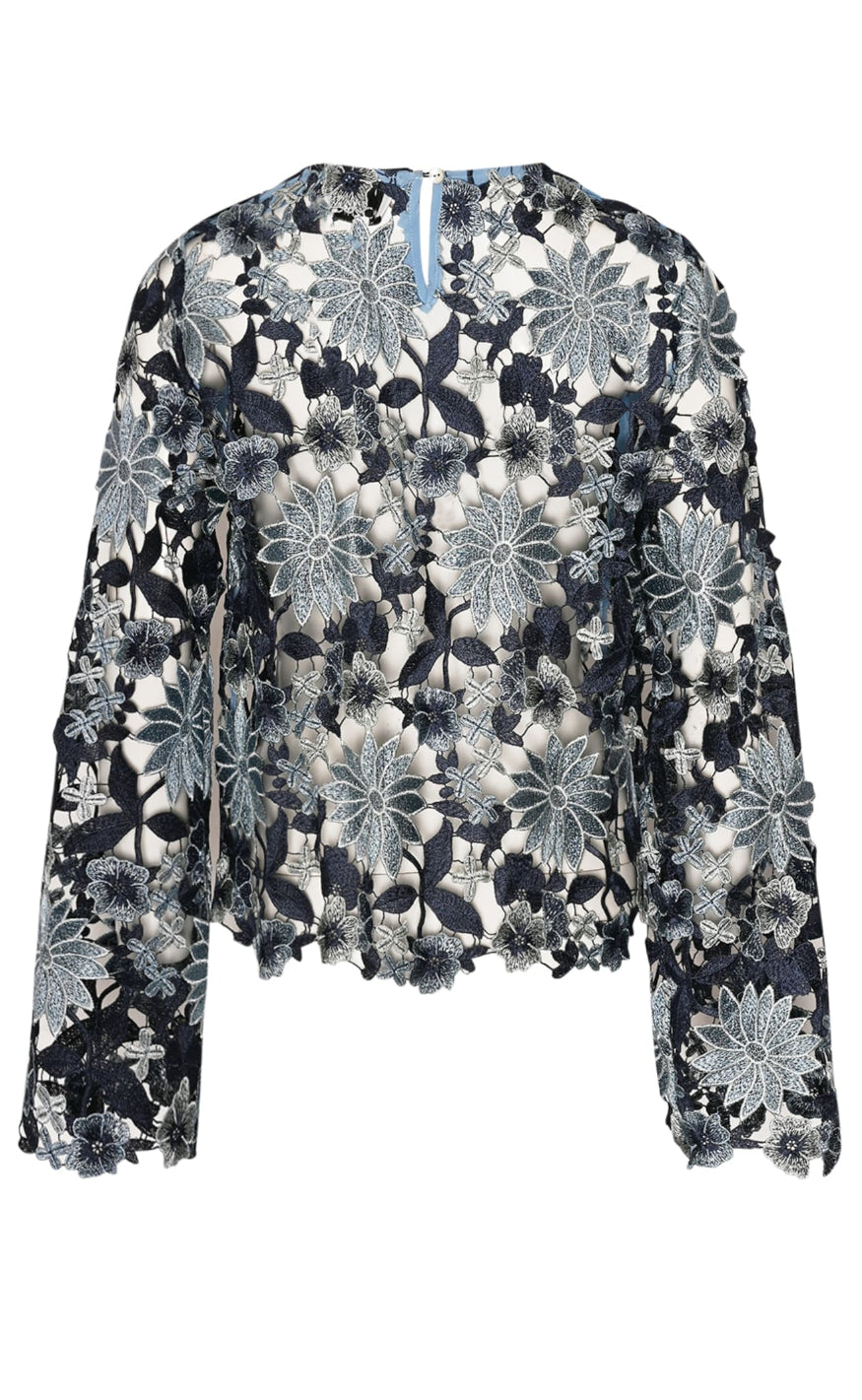 Noella Bluse - Kezzie - Dark Blue Mix