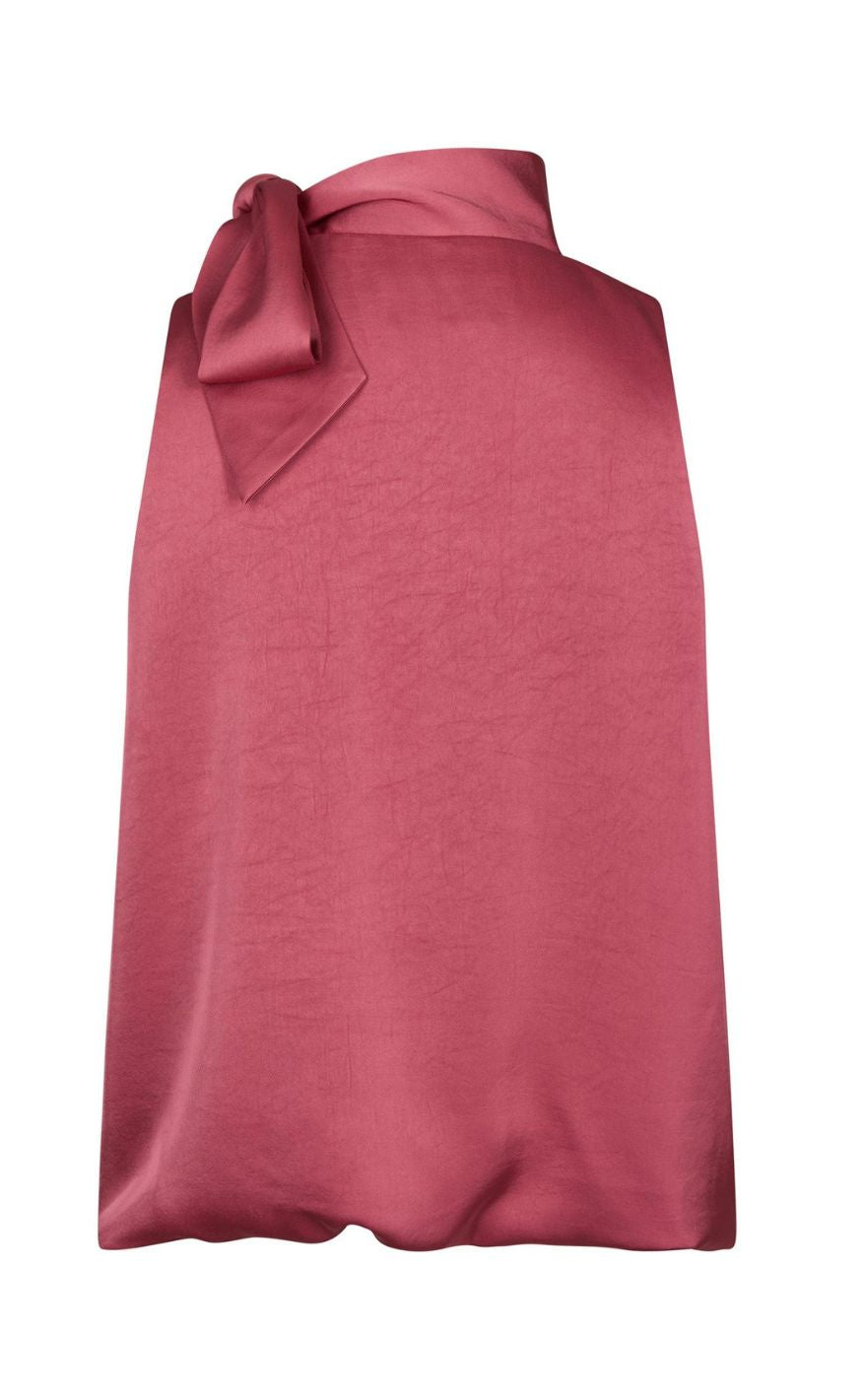 Neo Noir Topp - Veda Heavy Sateen - Cherry Pink