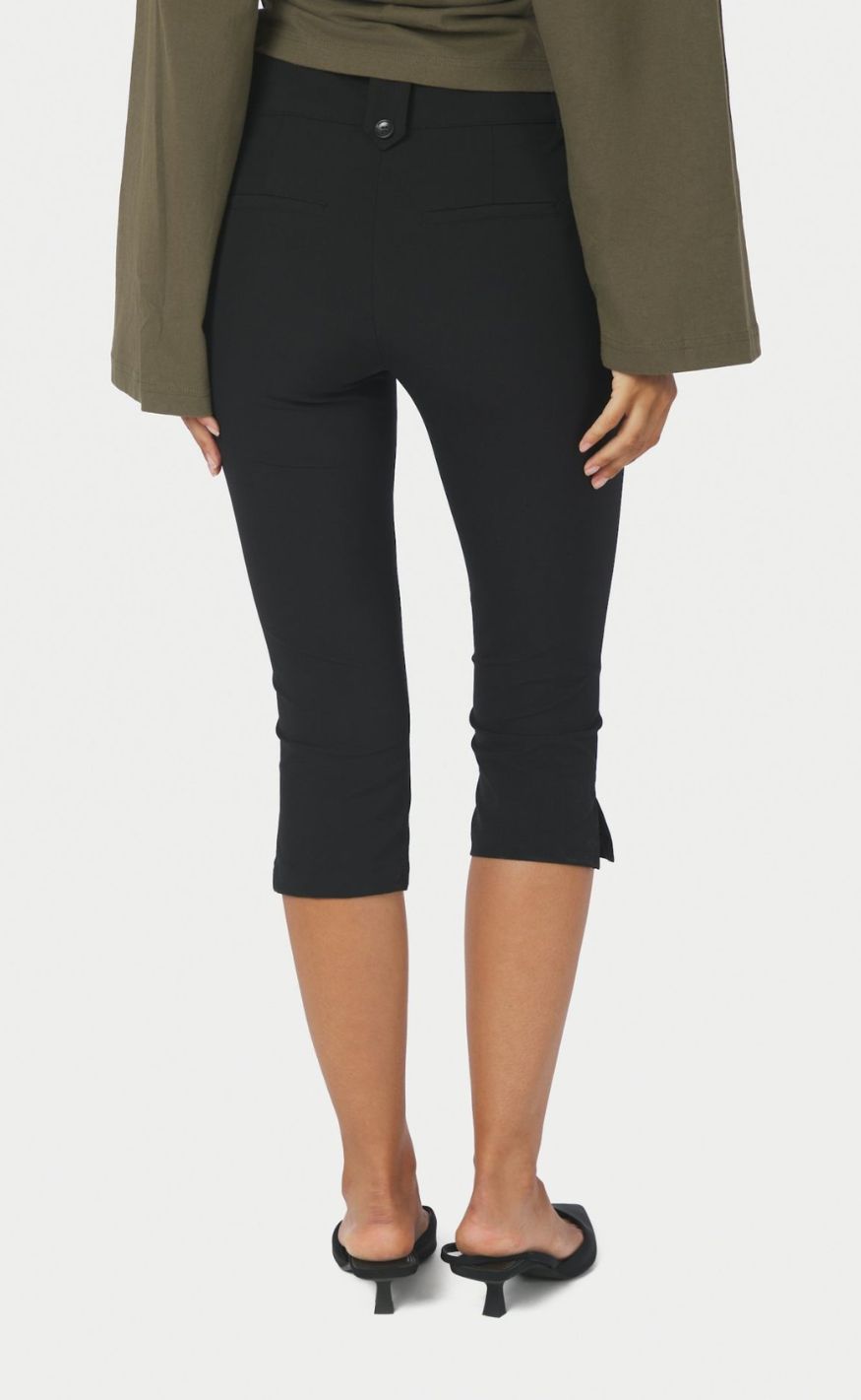 Neo Noir Bukser - Shawnee Capri Stretch - Black