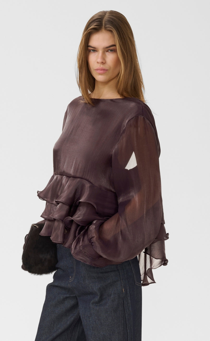 Gestuz Bluse - Licie - Deep Plum