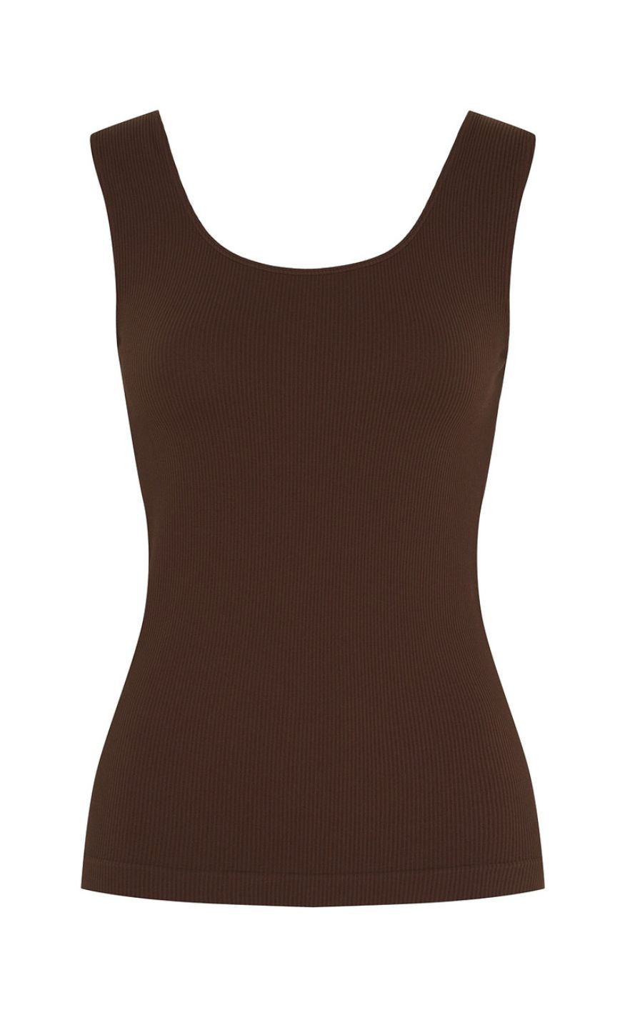 Tim & Simonsen Topp - Tulle Rib - Cioccolato