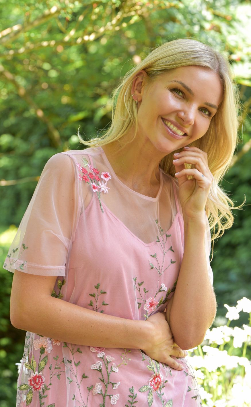 A-View Kjole - Fuschia Midi - Rose/Red