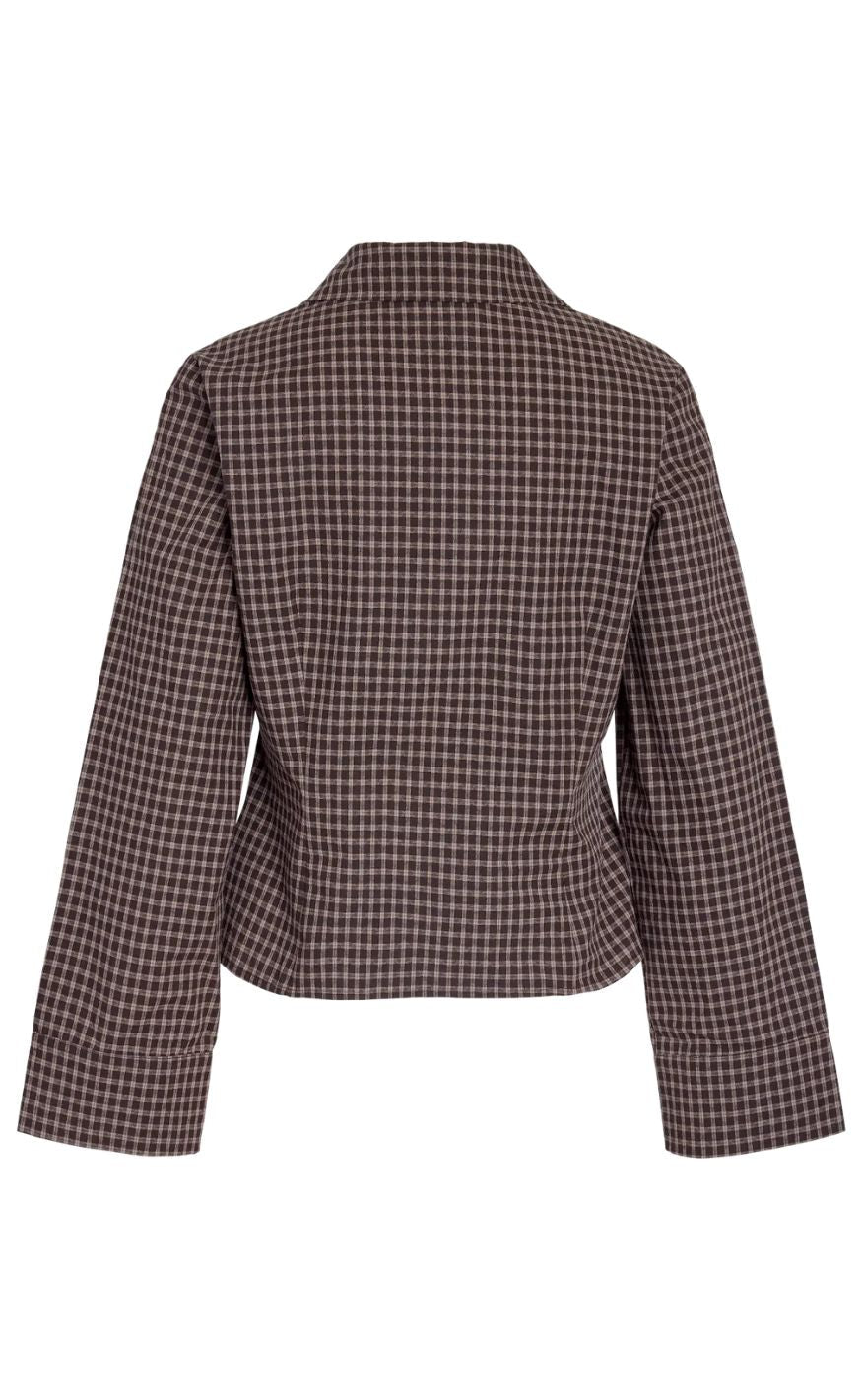Noisy May Skjorte - Trix - Chocolate Brown/Begie