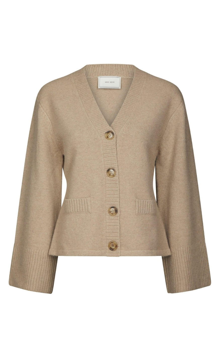 Neo Noir Cardigan - Pixie Knit - Warm Grey