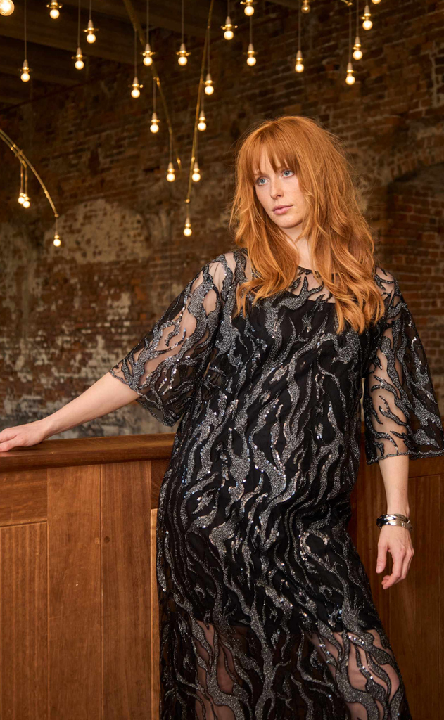 Black Colour Kjole - Maggie - Black Silver