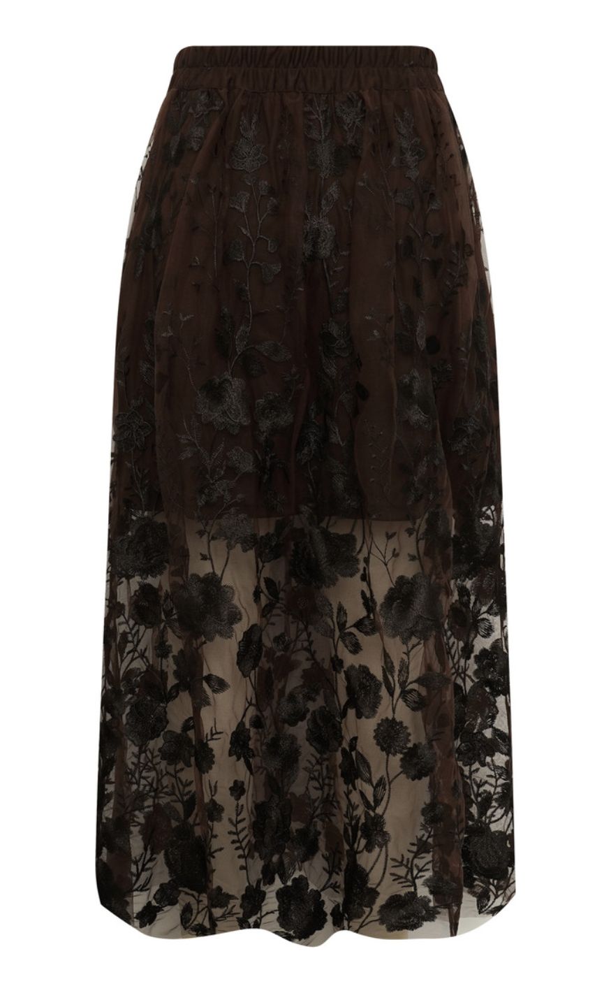 A-View Skjørt - Fuchsia - Dark Brown