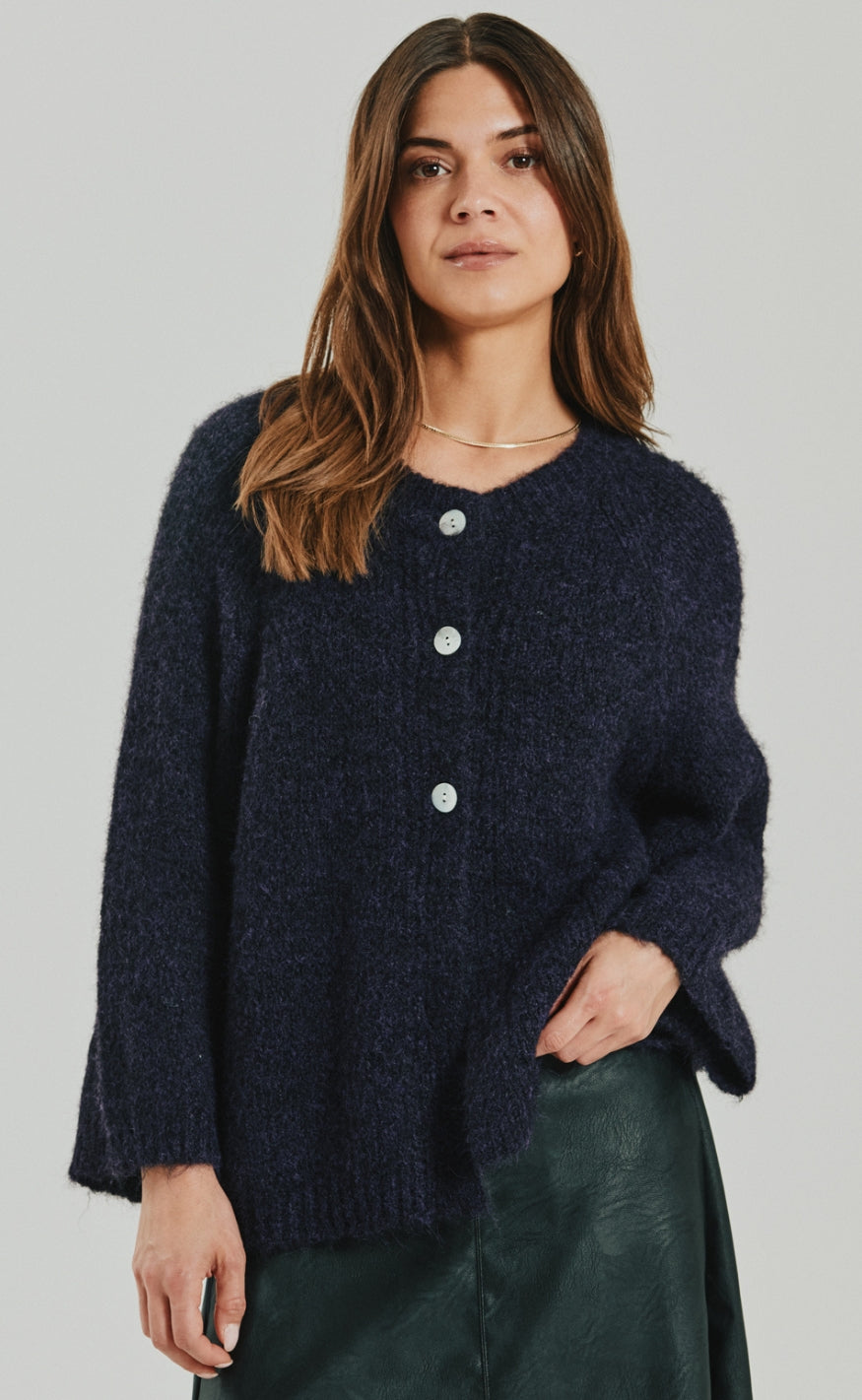 Freequent Cardigan - Grslulu - Nightshade Melange