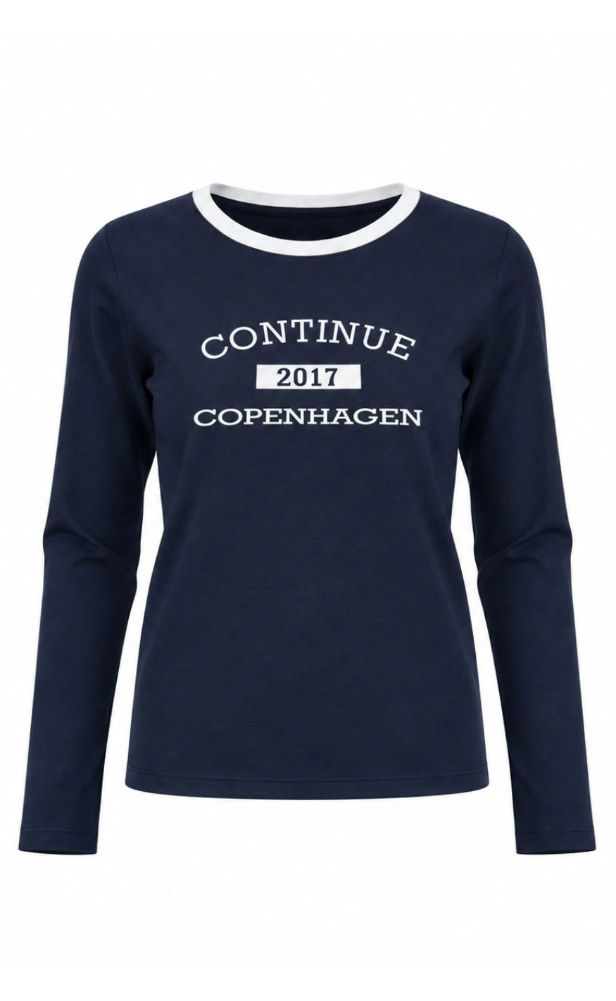 Continue Bluse - Dea - Navy Blue