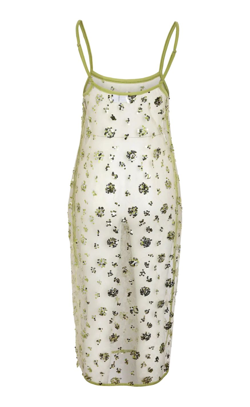 Noisy May Kjole - Zigga S/l Sequin Mesh - Daiquiri Green