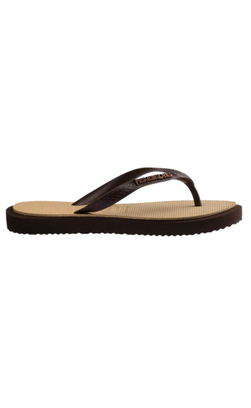 Havaianas Klipklappere - Topp Point Fusion - Dark Brown/Golden