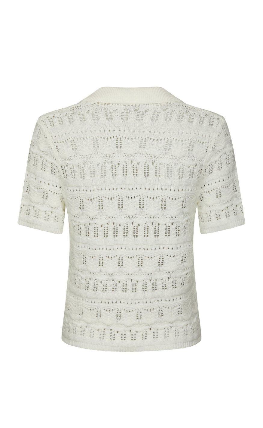 Neo Noir Topp - Marisini Stich Polo - Off White