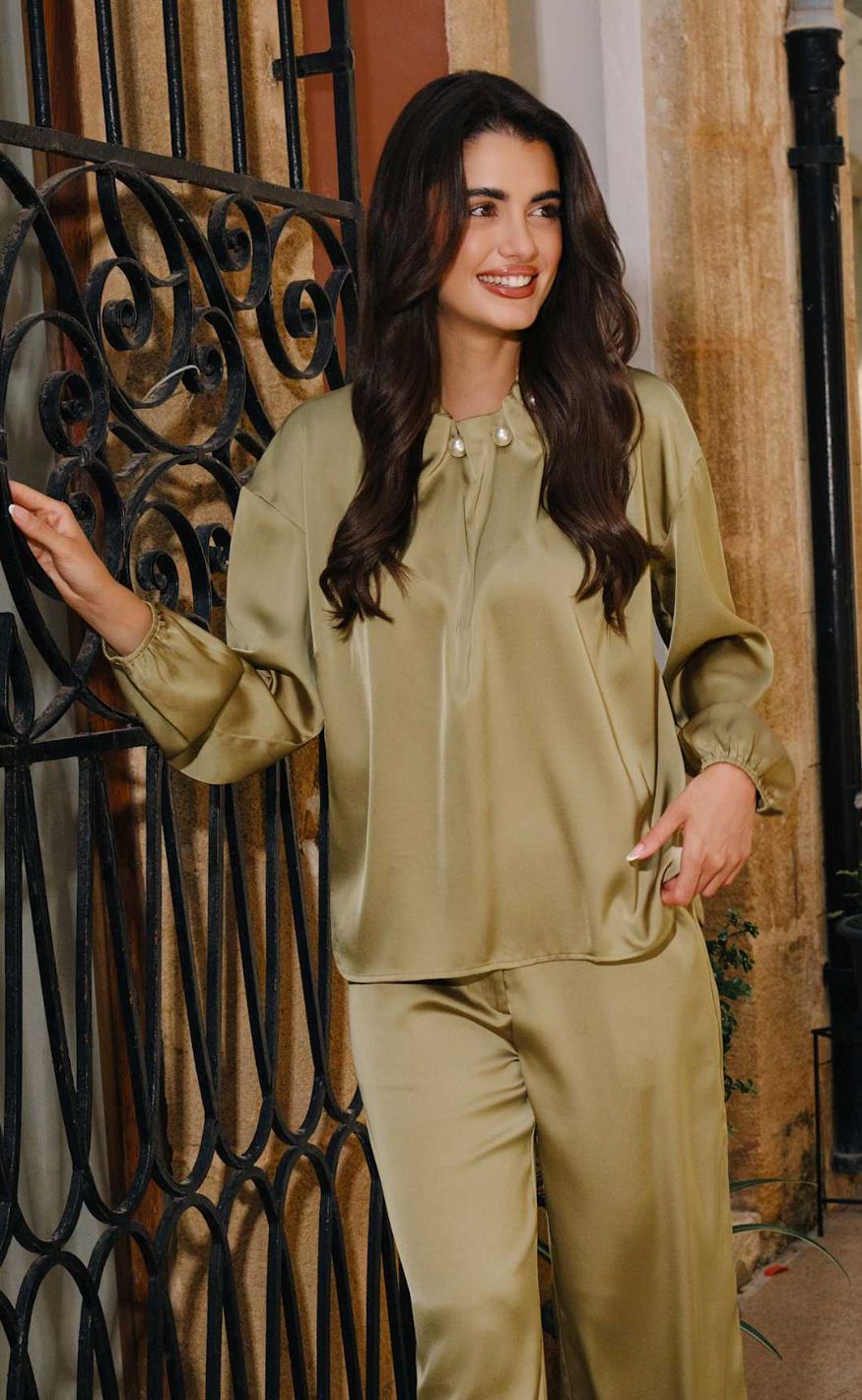 Liberte Bluse - Pip LS - Avocado