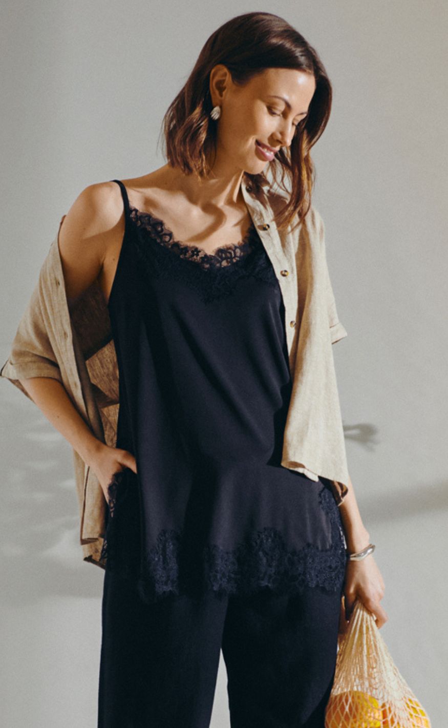 Freequent Topp - Bicco Lace - Black