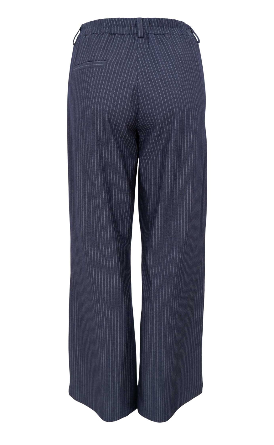 Black Colour Bukser - Moore - Navy Stripe