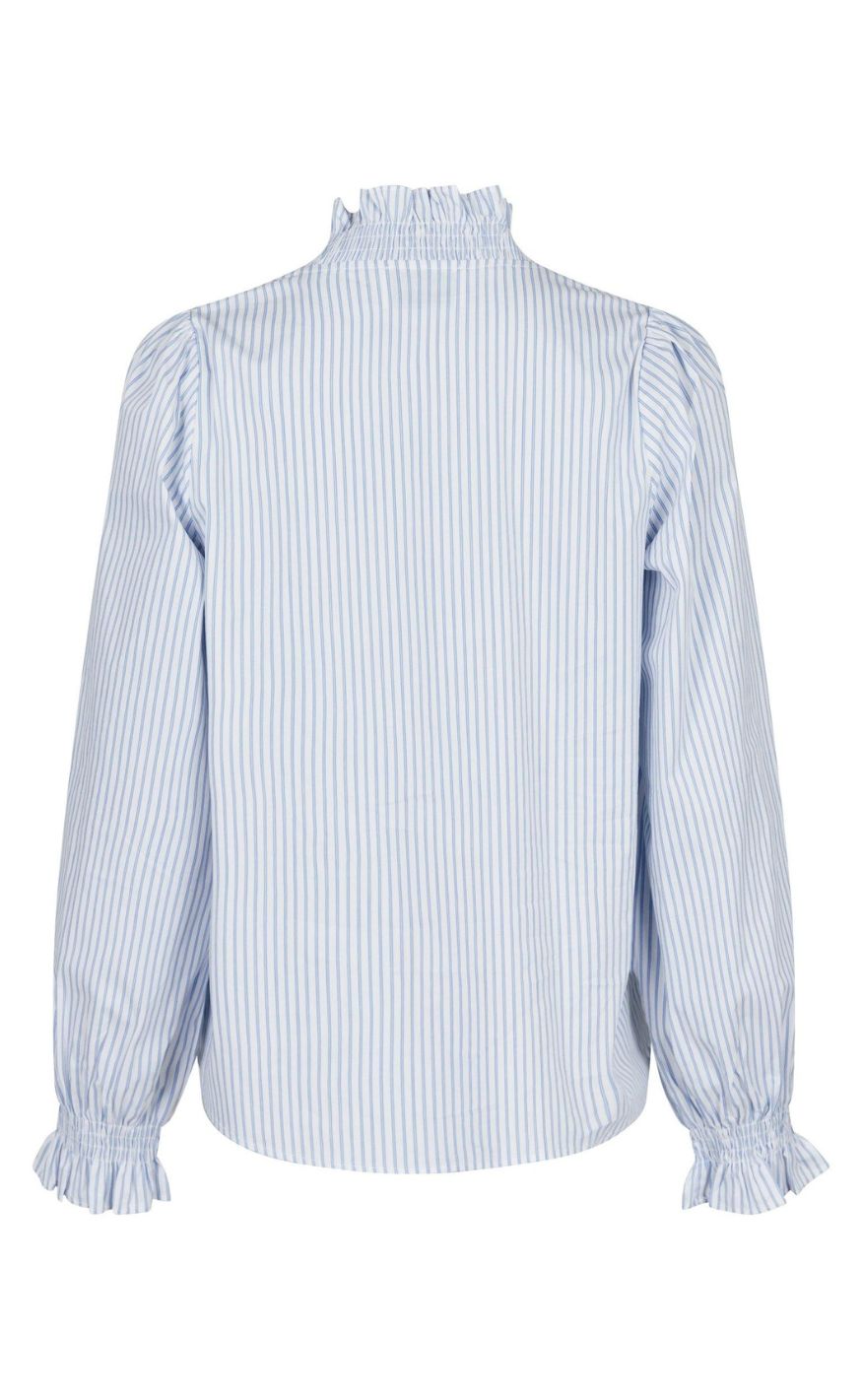 Neo Noir Skjorte - Brielle Stripe - White/Light Blue